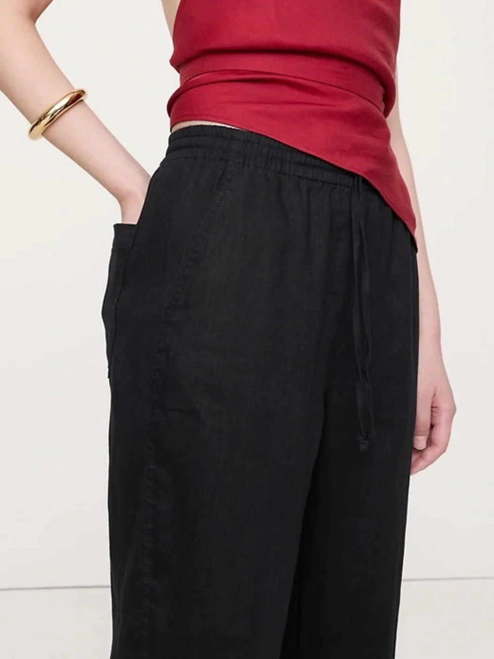 Banana Republic Linen Pull-On Ankle Pant 7134720420002